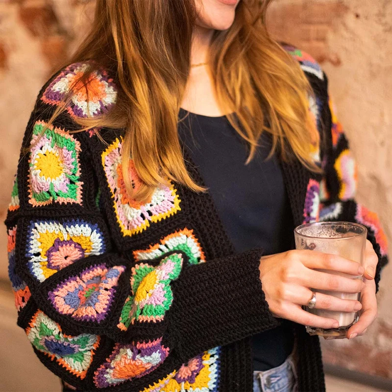 Häkelpaket „Granny Square-Jacke à la Chloë“