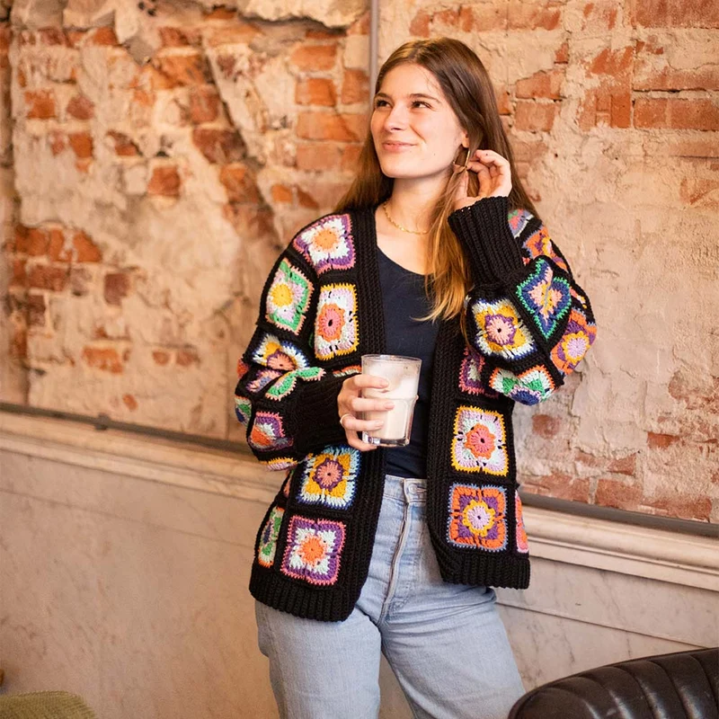 Häkelpaket „Granny Square-Jacke à la Chloë“