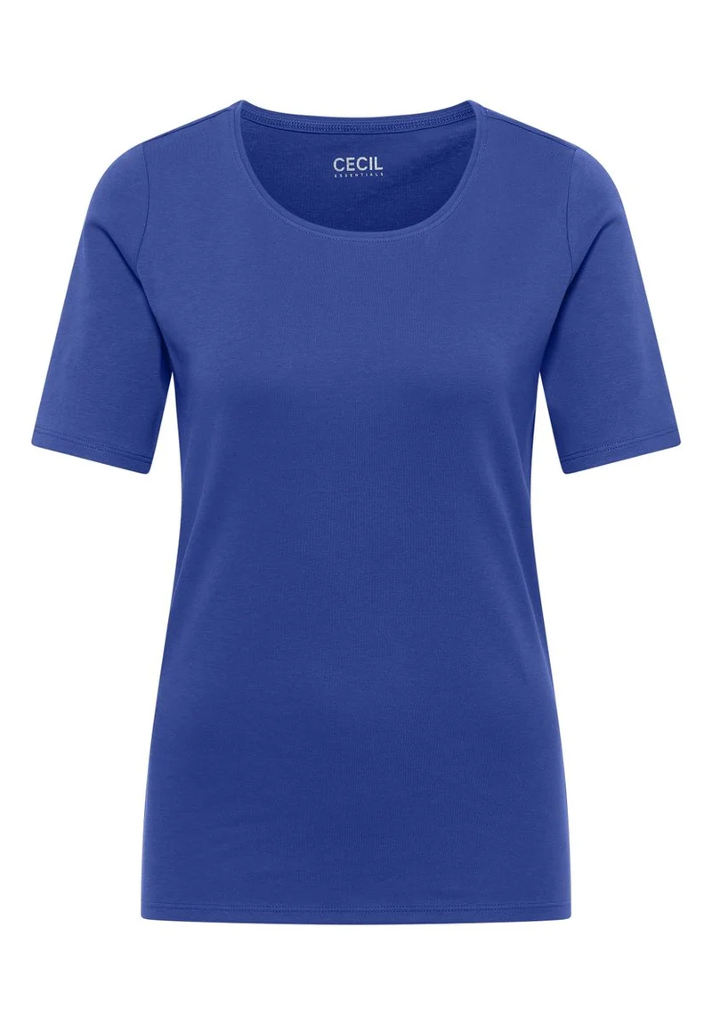 Basic T-Shirt mit Rundhals in Unifarbe