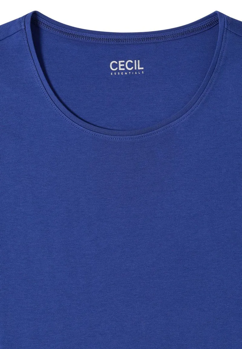 Basic T-Shirt mit Rundhals in Unifarbe