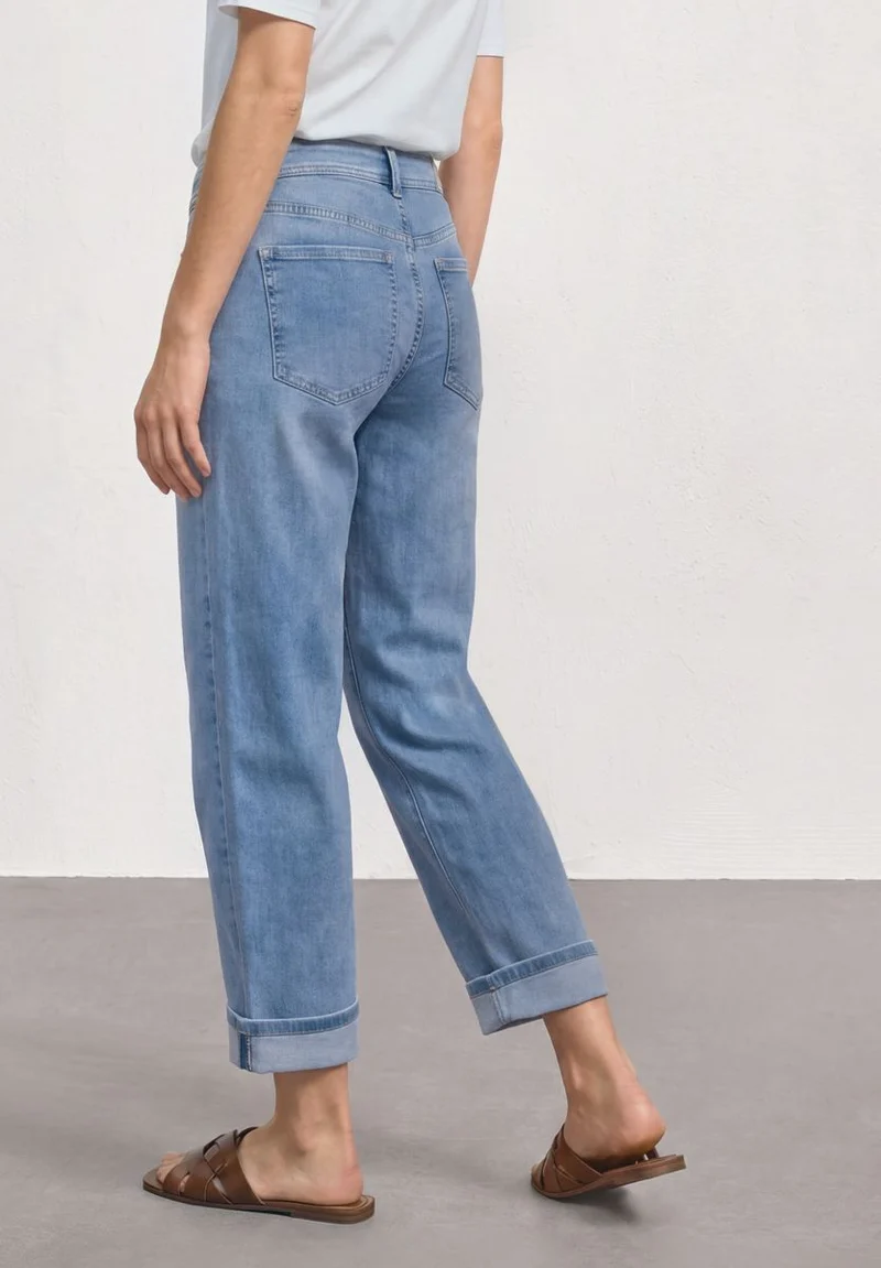 Straight Leg Jeans im Casual Fit mit Turn-Up