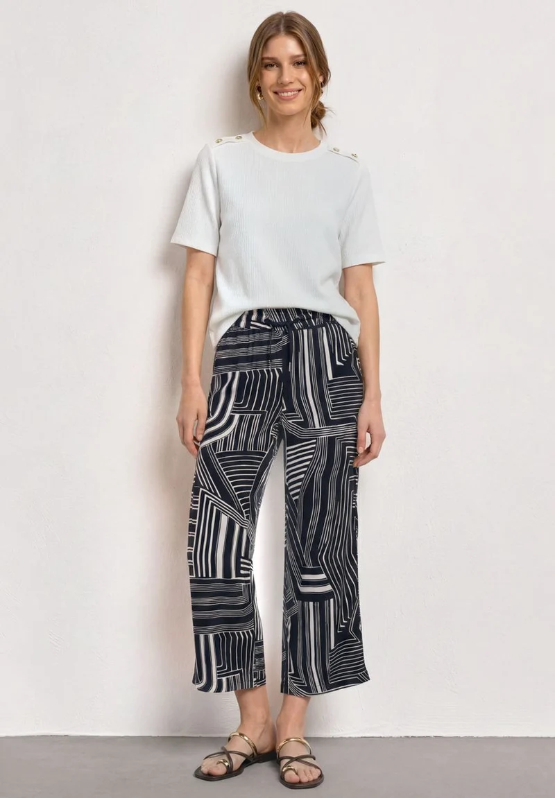 7/8 High Waist Culotte mit Muster