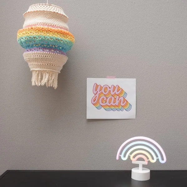 Yarn and Colors Rainbow Lamp Häkelpaket