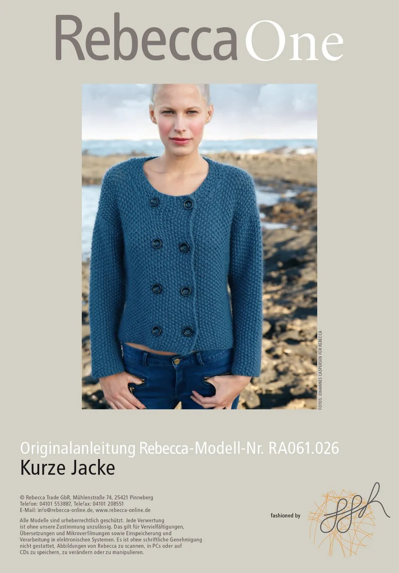 Kurze blaue Jacke