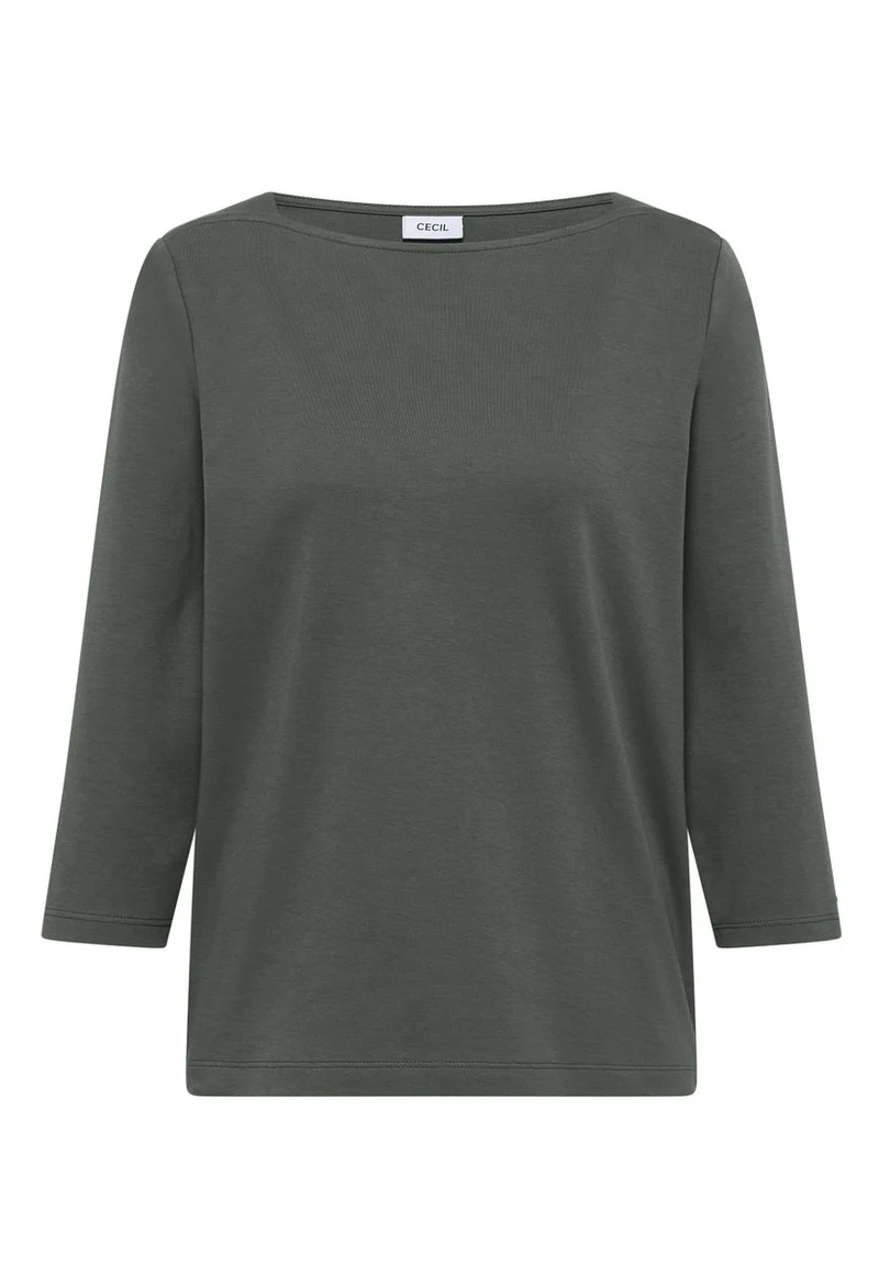 Basic Shirt mit U-Boot-Ausschnitt