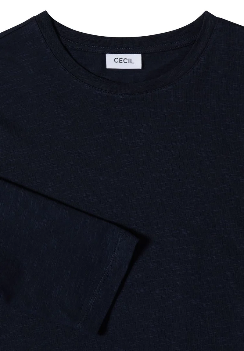 3/4-Arm Shirt mit Rundhals in Unifarbe