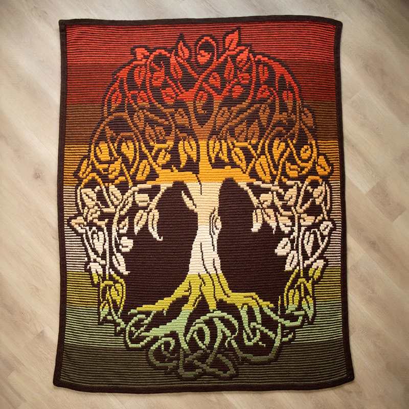 „Tree of Life“-Decke Special DK Häkelpaket – CrazyCrochetCatlady
