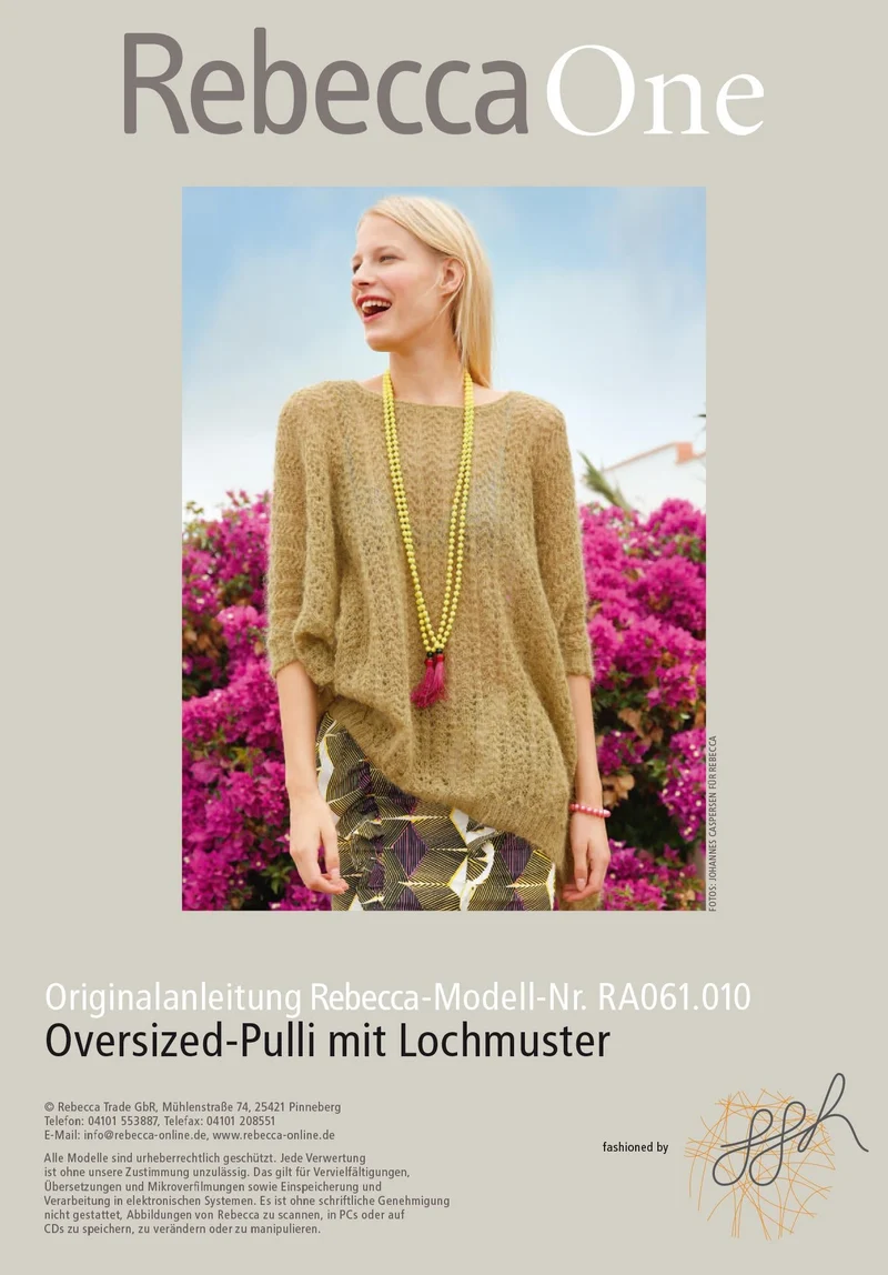 Oversized-Pulli mit Lochmuster