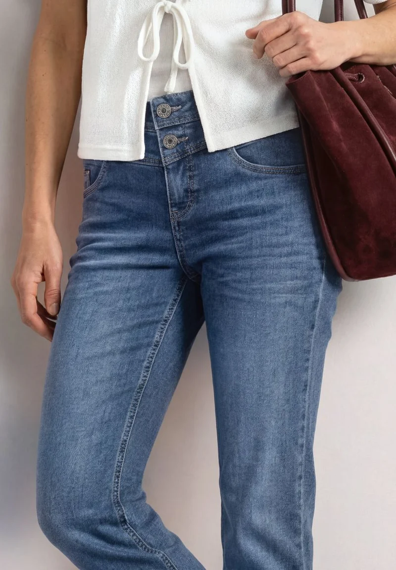 Straight Leg Jeans im Casual Fit mit Turn-Up