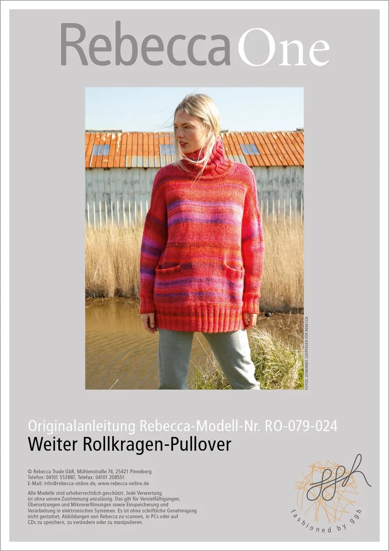 Anleitung - Weiter Rollkragen-Pullover