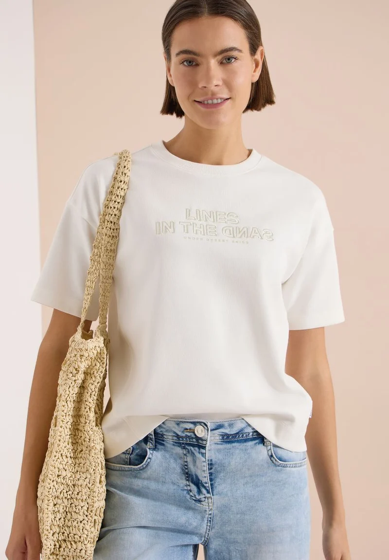 Kurzarm Sweatshirt mit Embroidery