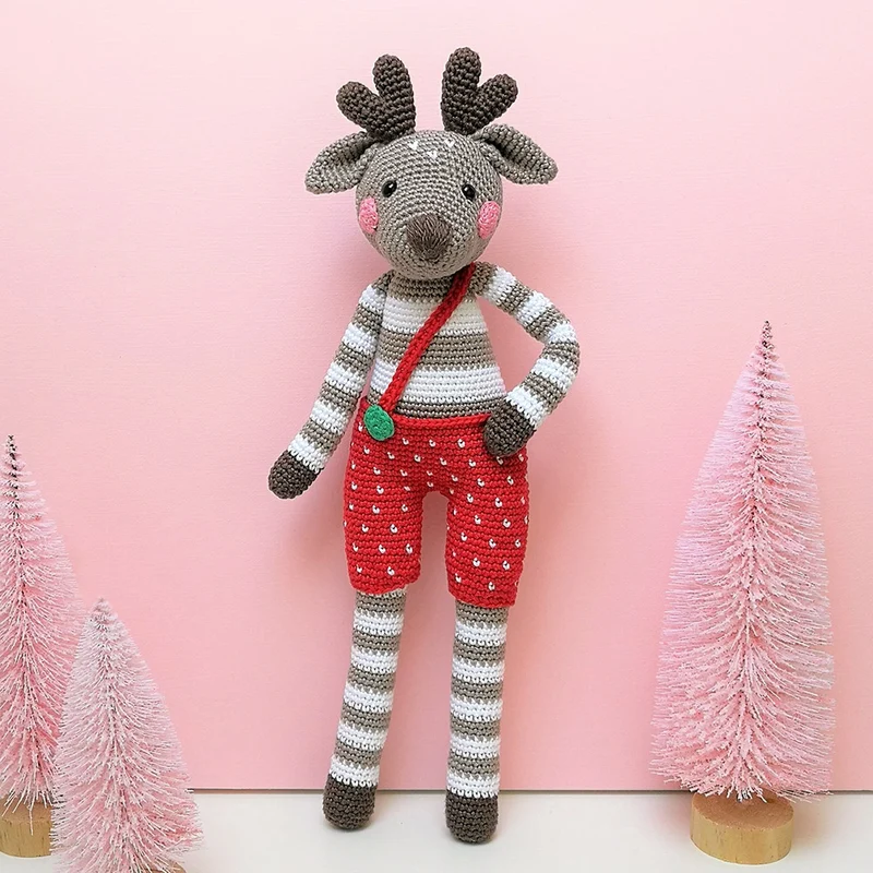 Amigurumi-Häkelpaket „Rentier Dakota“ – Mrs. Milly