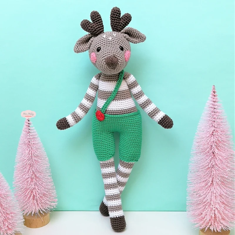 Amigurumi-Häkelpaket „Rentier Dakota“ – Mrs. Milly