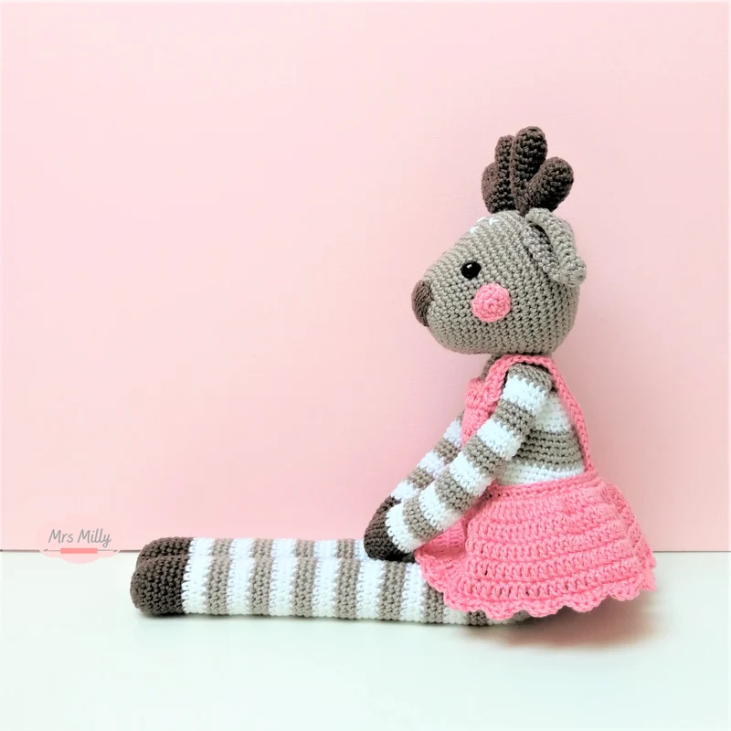 Amigurumi-Häkelpaket „Rentier Dakota“ – Mrs. Milly