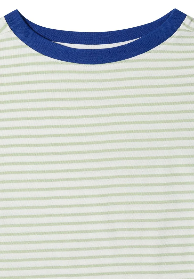 T-Shirt mit Streifen und Kontrastdetail