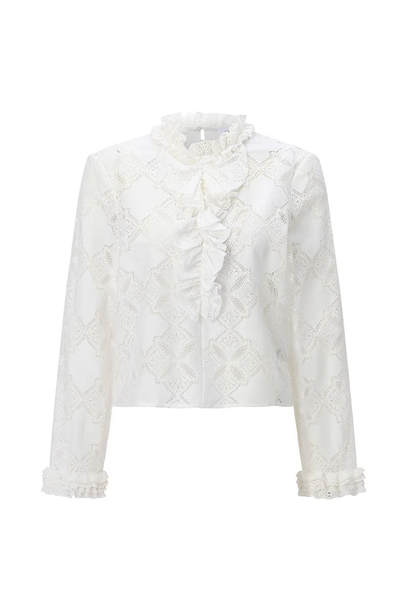Romantic Blouse with Ruffle