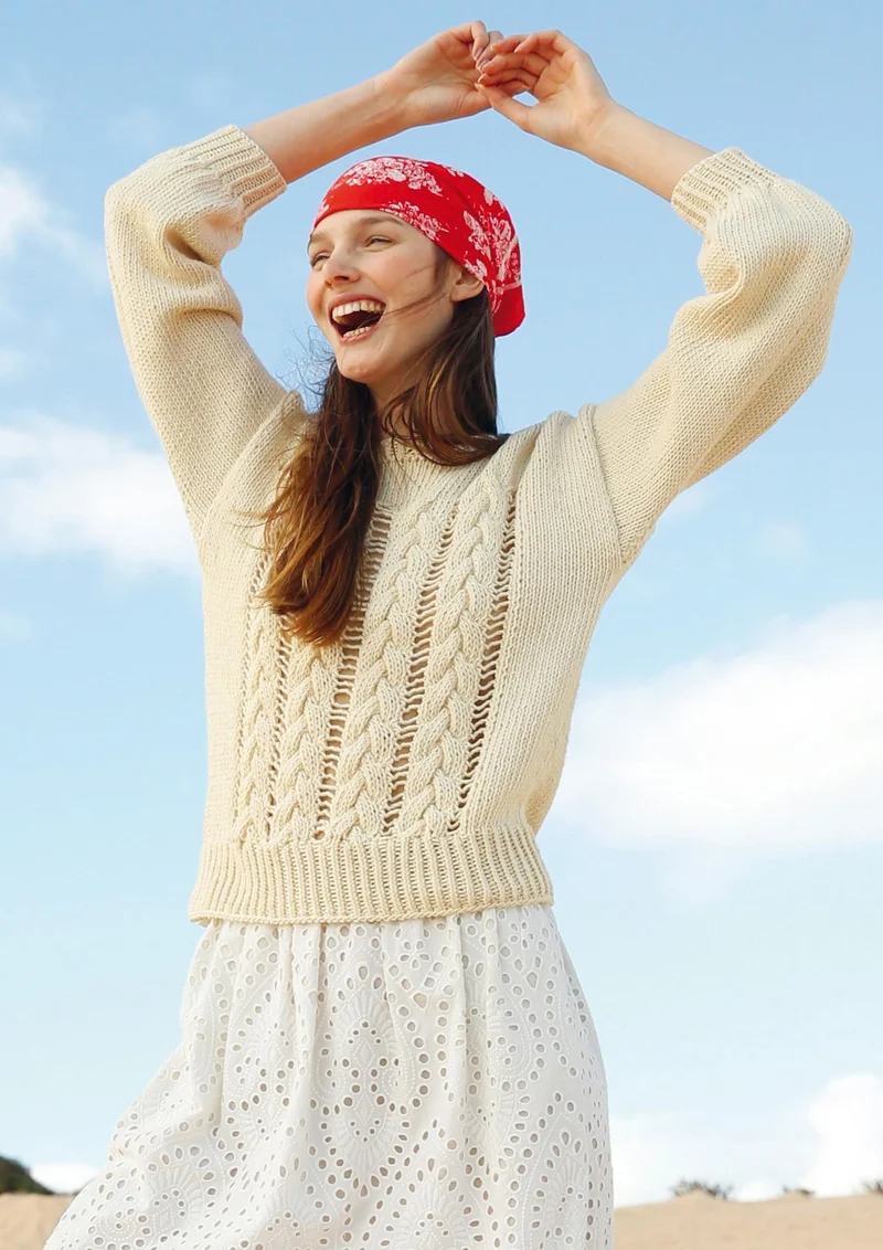 Strickanleitung - Pullover mit Zöpfen