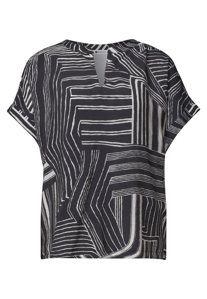 Dropped Shoulder Shirt mit Split Neck