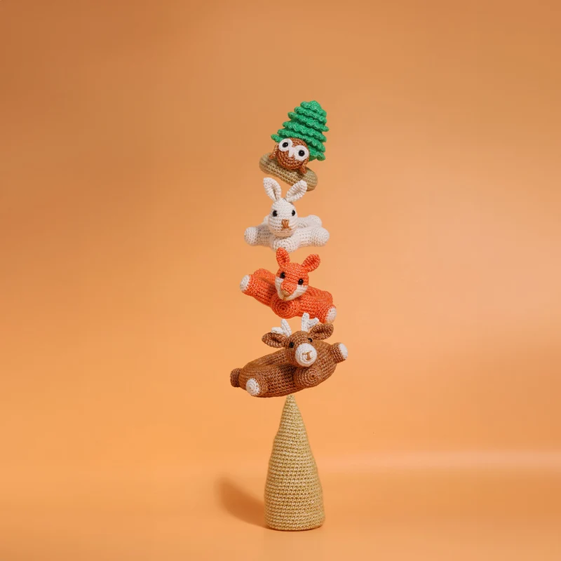 YarnZoo – Waldtiere-Stapelturm-Häkelpaket