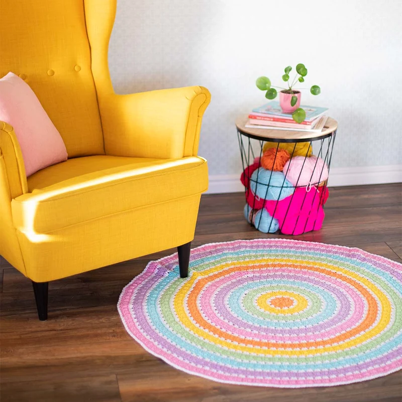 Rundes Teppich-Häkelpaket „Skye“