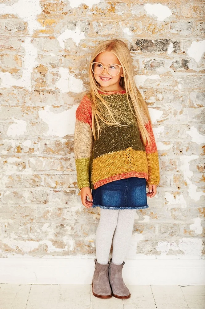 Strickanleitung Stylecraft Batik Swirl DK Nr. 9485 Kinderpullover und -jacke