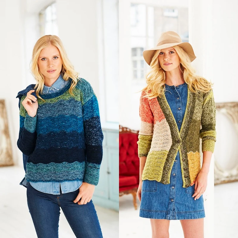 Strickanleitung Stylecraft Batik Swirl DK Nr. 9483: Pullover, Jacke und Rollkragenpullover
