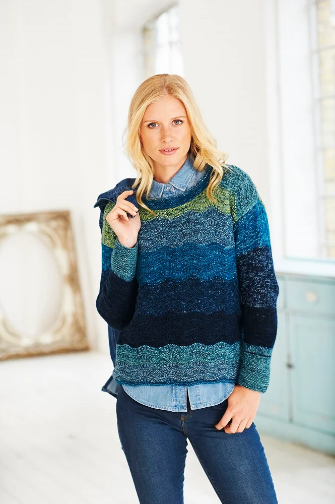 Strickanleitung Stylecraft Batik Swirl DK Nr. 9483: Pullover, Jacke und Rollkragenpullover