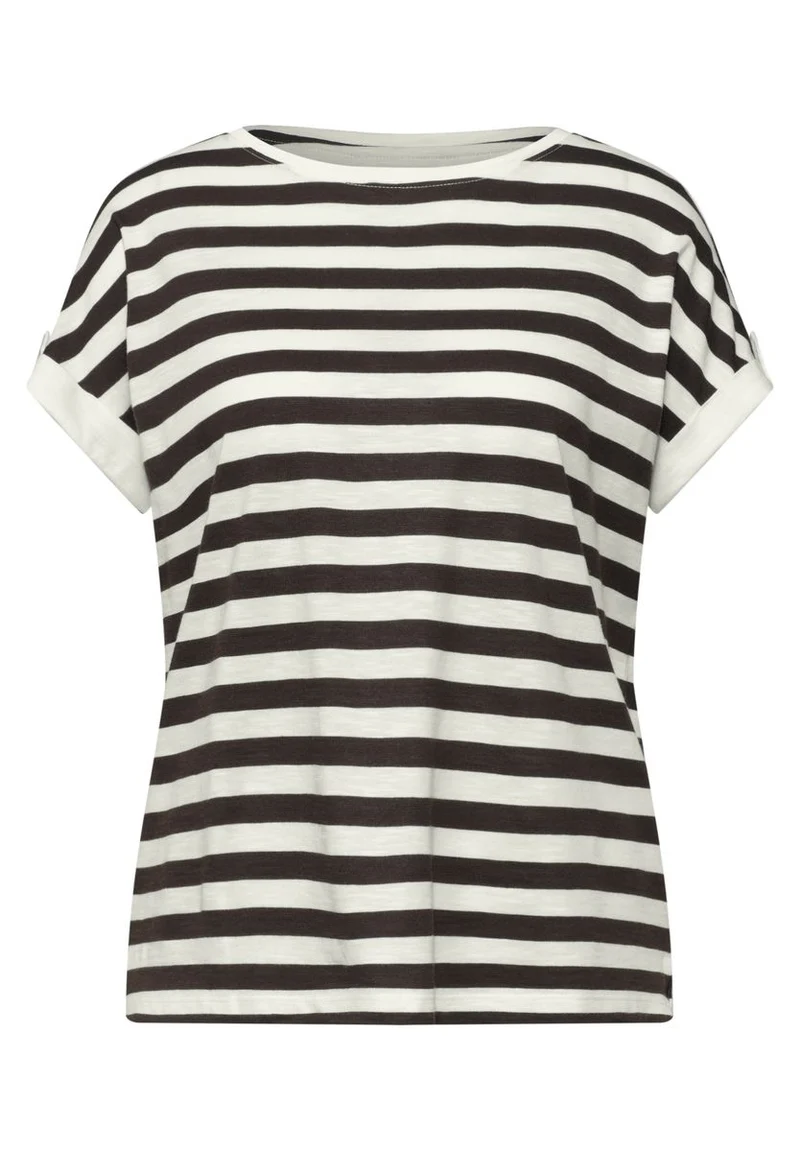 T-Shirt mit Rundhals und Knopfdetail