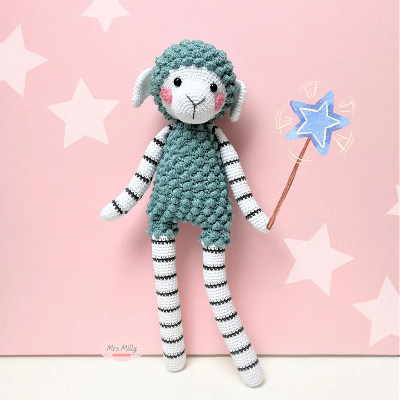 Häkelpaket „Schaf Lize Long Legs“ – Mrs. Milly