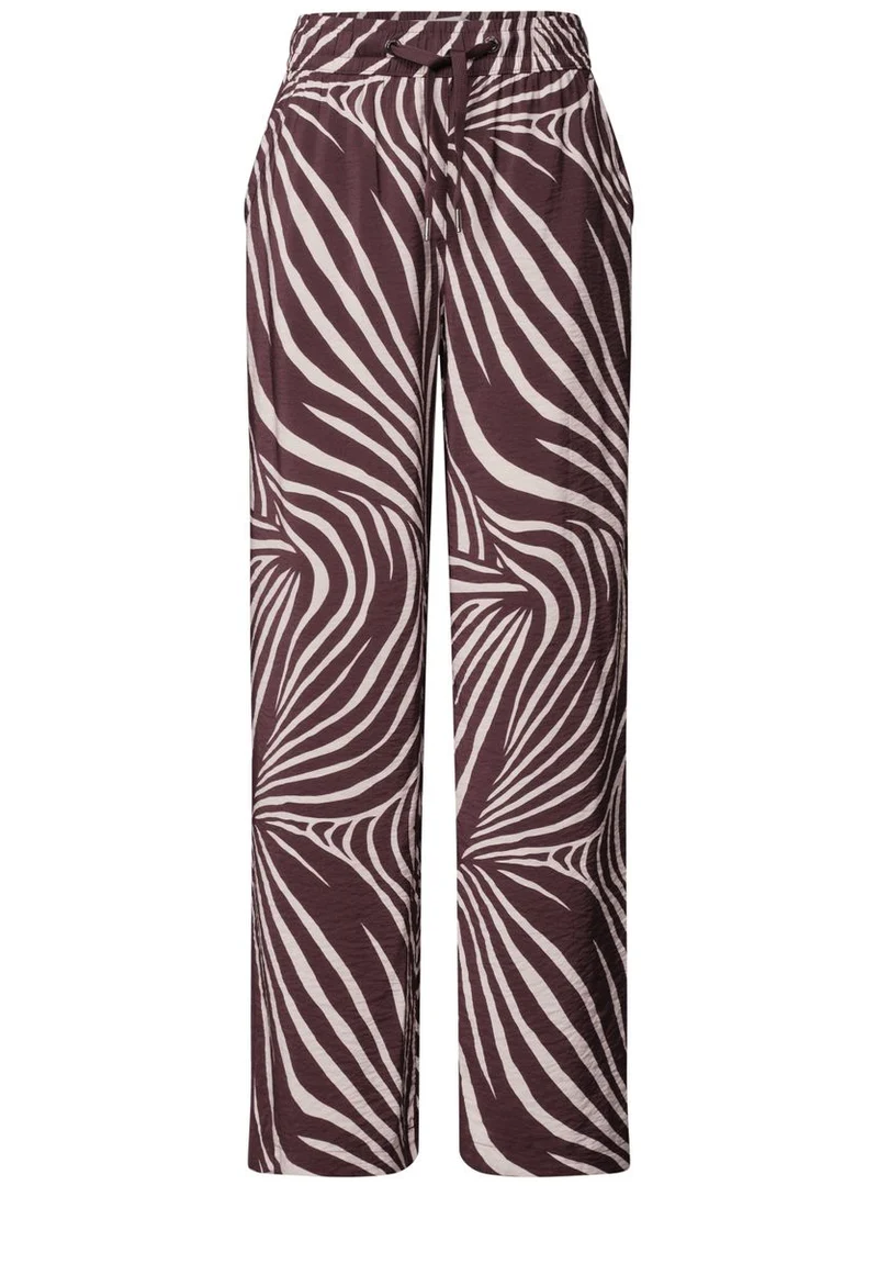 Wide Leg Hose mit Print und Gallonstreifen