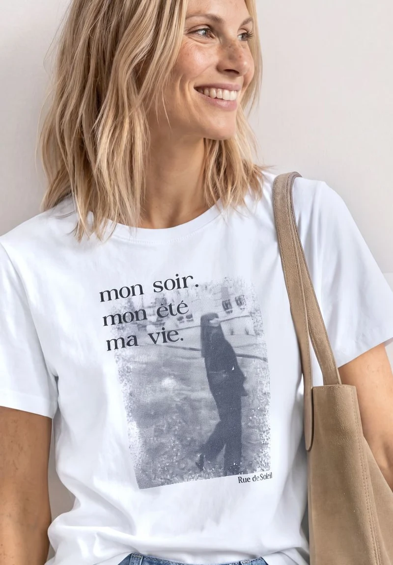 T-Shirt mit Rundhals und Fotoprint