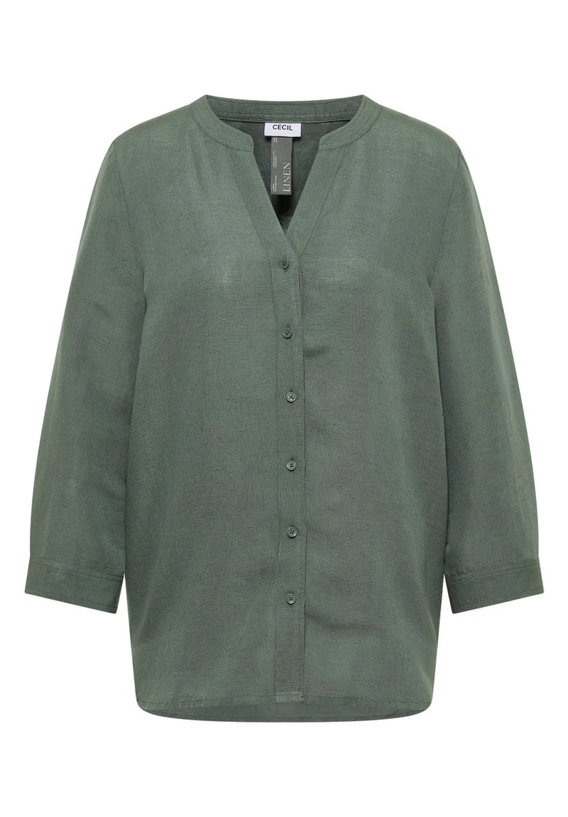 3/4-Arm Bluse aus Leinenmix
