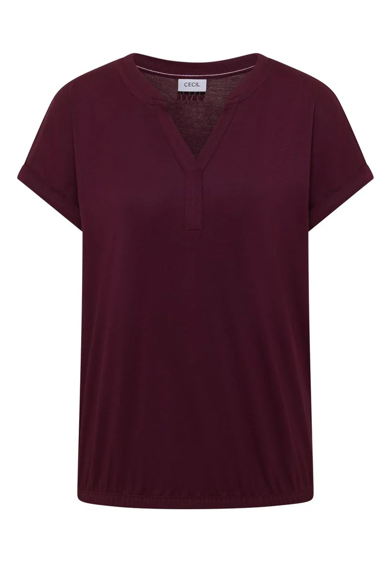 Shirt mit Split Neck im Tunika-Look