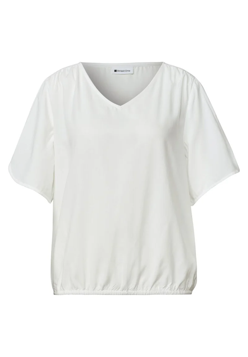 Kurzarm Blusenshirt mit V-Neck
