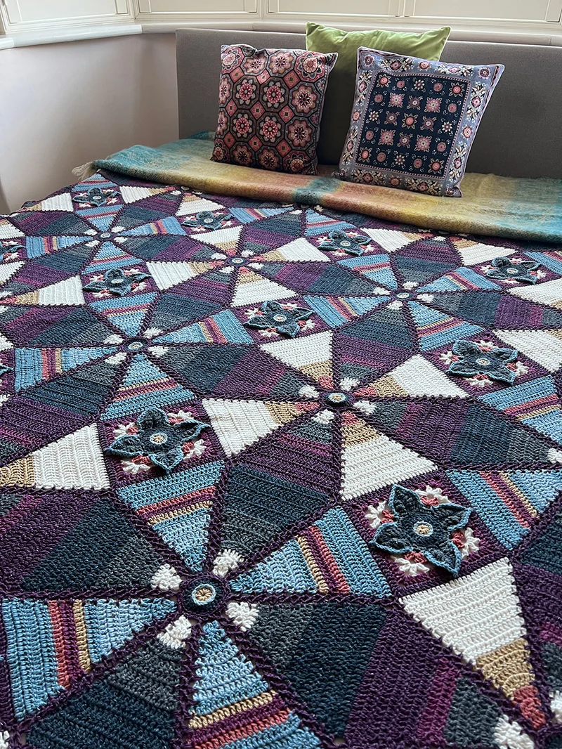 Royal Garden Blanket Recreate DK Häkelpaket – Jane Crowfoot