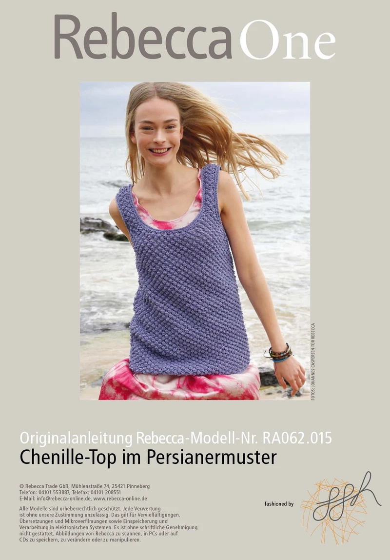 Chenille-Top im Persianermuster