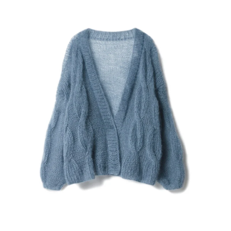 Lana Grossa Nicoletta Jacke – Strickpaket (Farbe nach Wahl) | Silkhair