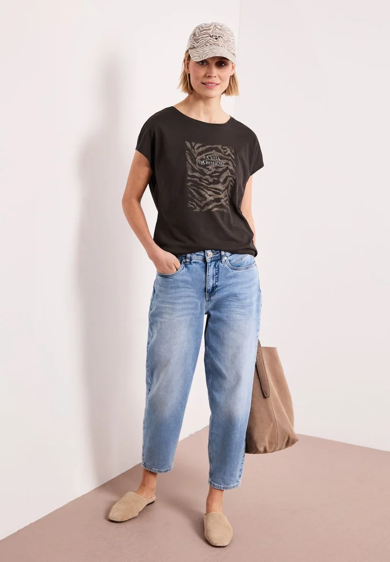 Dropped Shoulder Shirt mit Frontprint