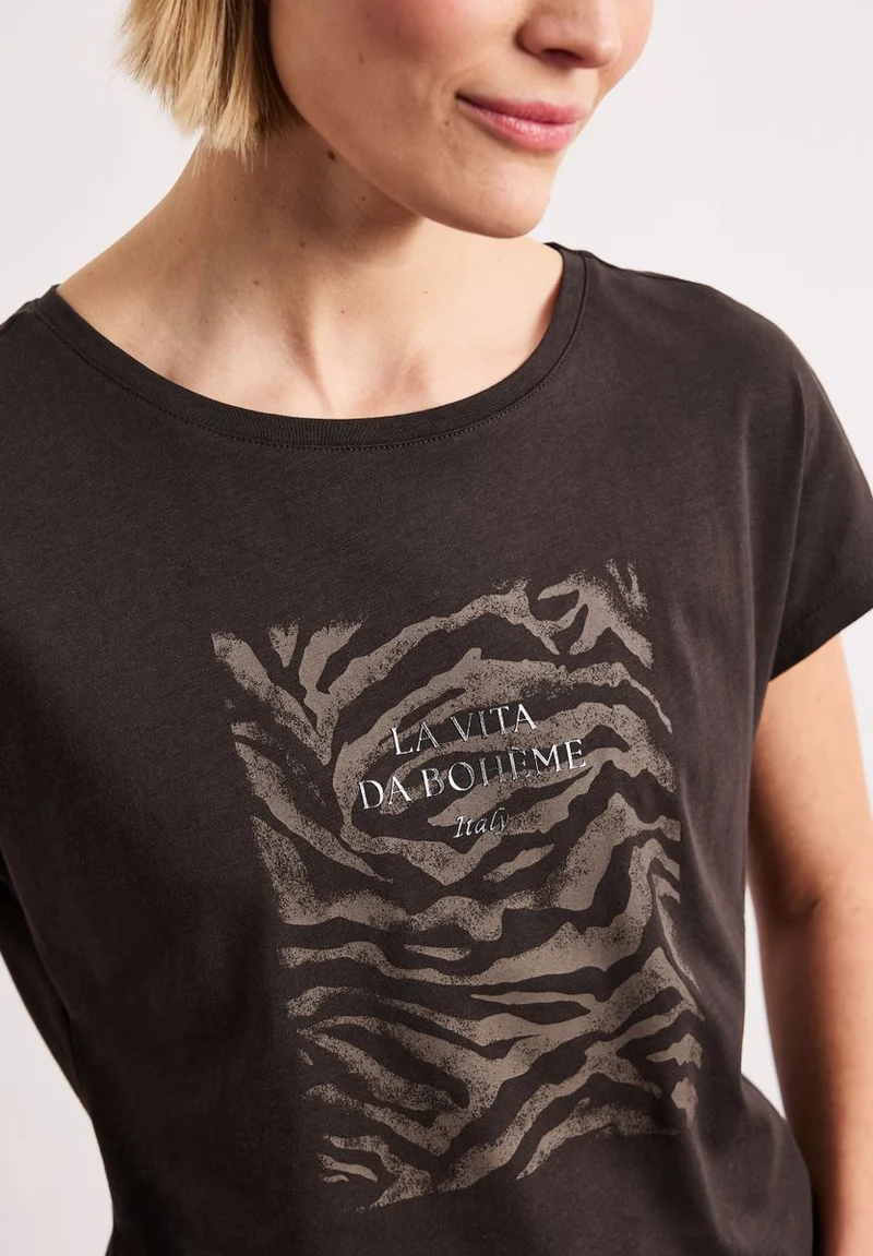 Dropped Shoulder Shirt mit Frontprint