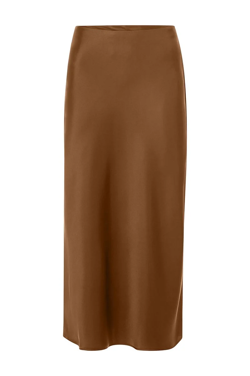 Satin Midi Skirt