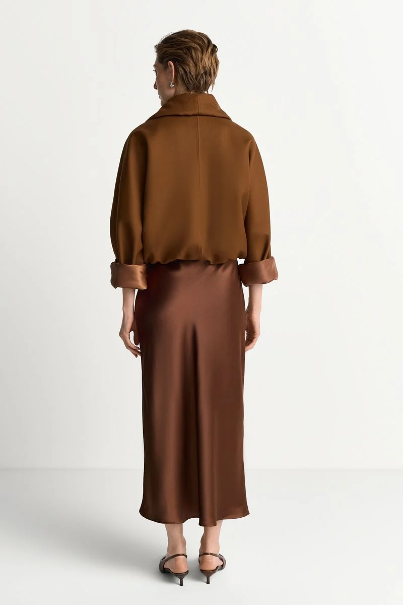 Satin Midi Skirt