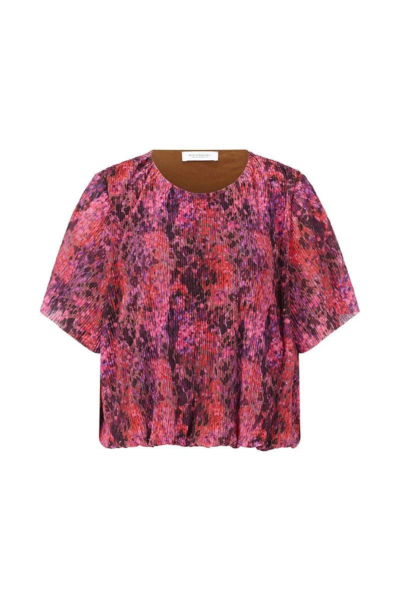 Dot Print Crinkle T-Shirt