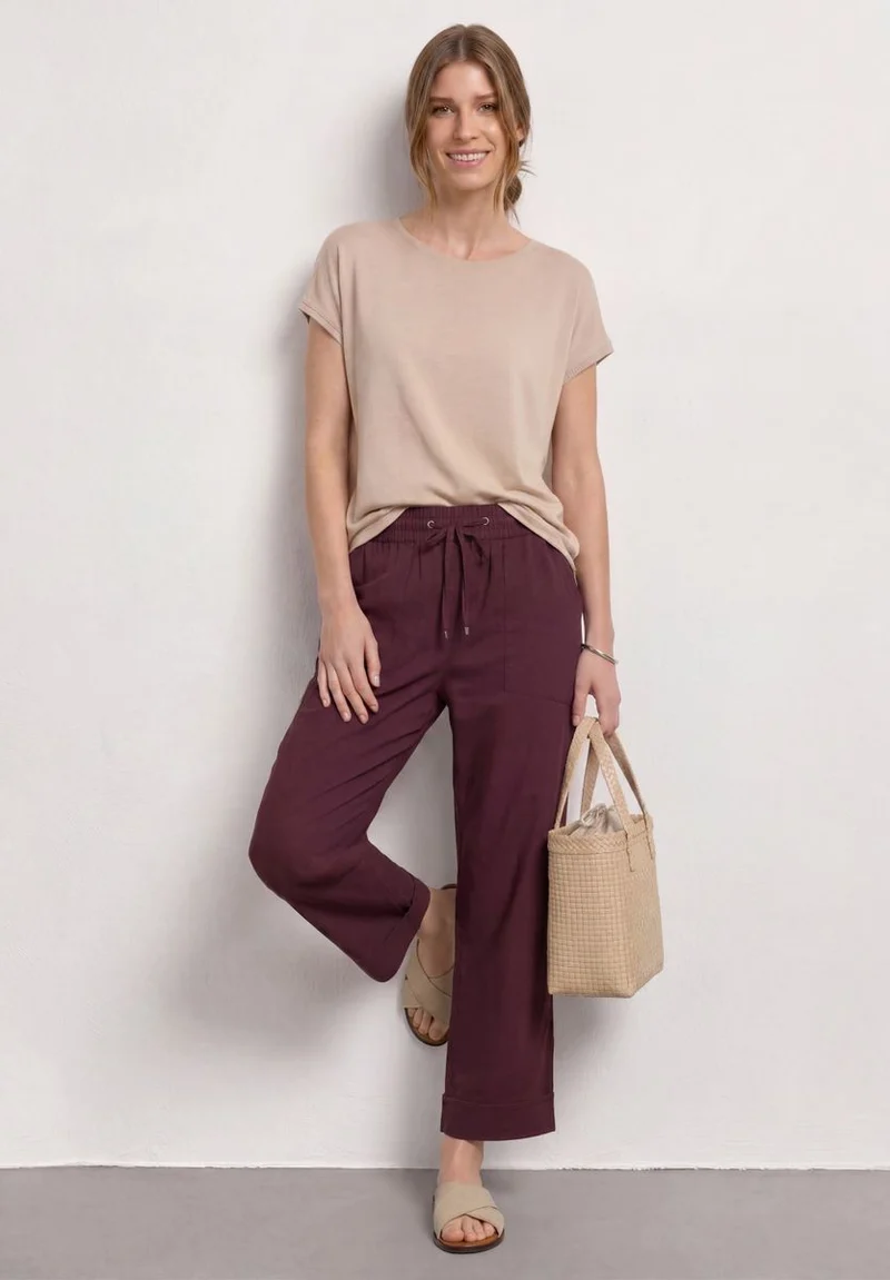 Straight Leg Hose im Casual Fit mit Turn-Up