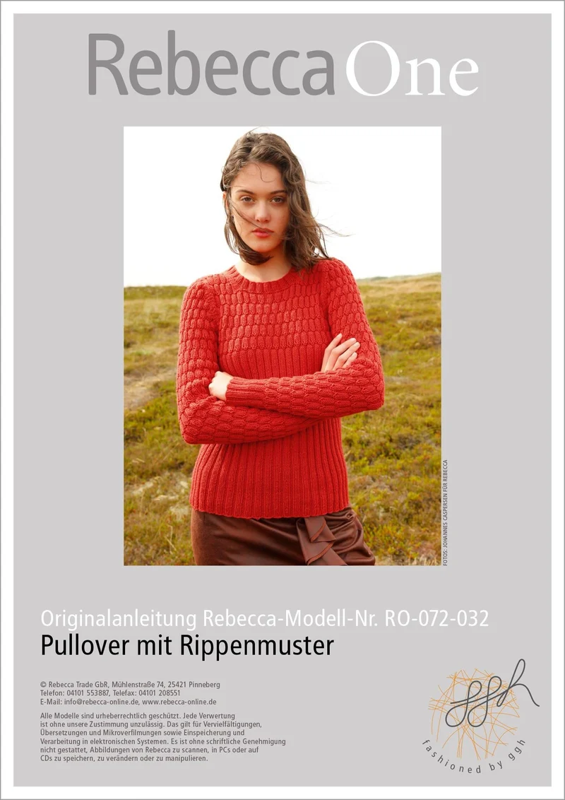 Strickanleitung - Pullover mit Rippenmuster