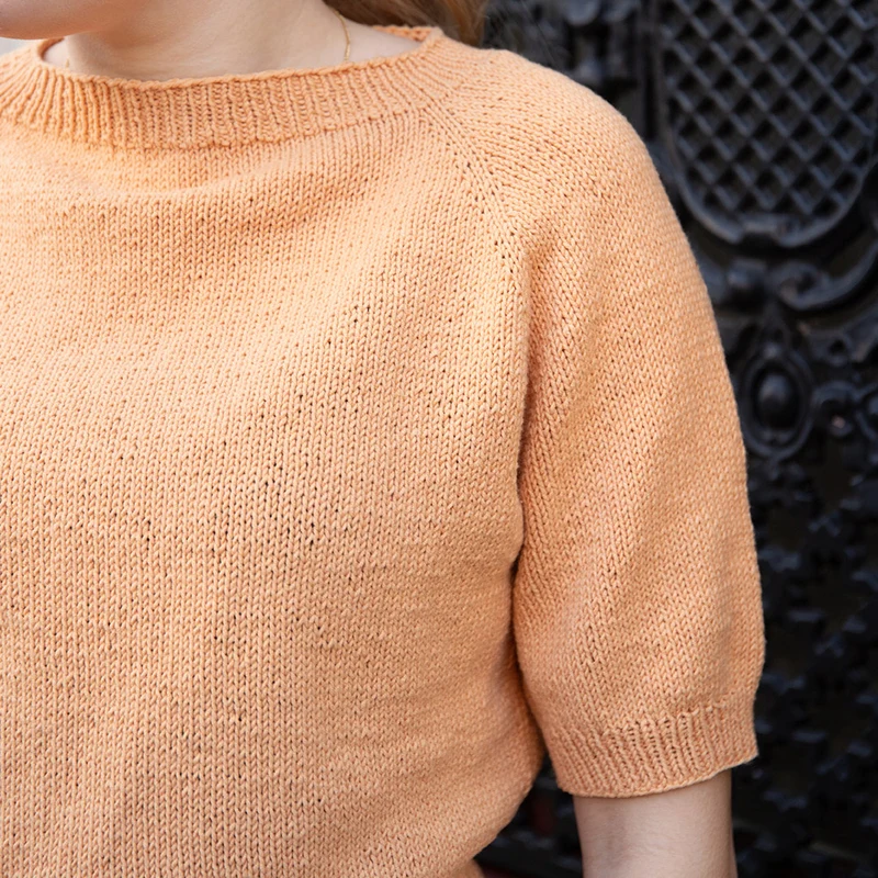 Strickpaket „Sommerpullover mit Rundhalsausschnitt“