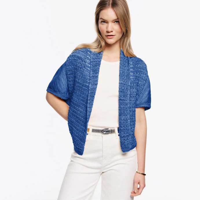 Lana Grossa Cosima Jacke – Strickpaket (Farbe nach Wahl) | Cool Wool Vintage