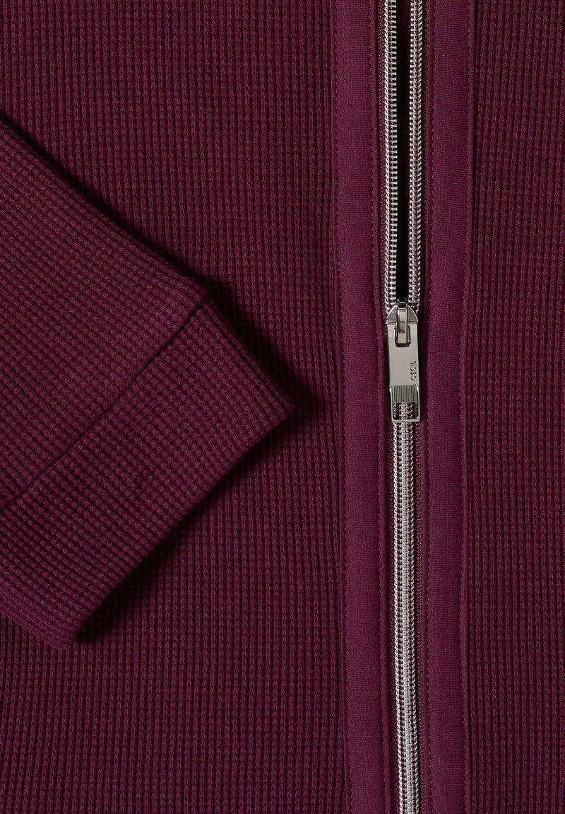Langarm Jacke mit Kapuze und Taschen