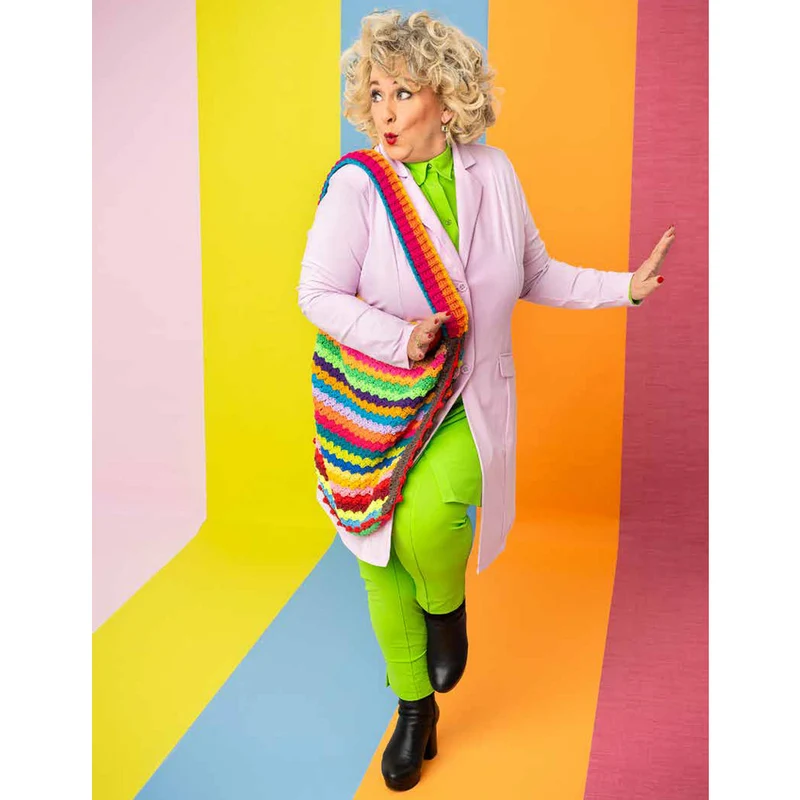 Karin Bloemen Tasche mit bunten Streifen – Garnpaket