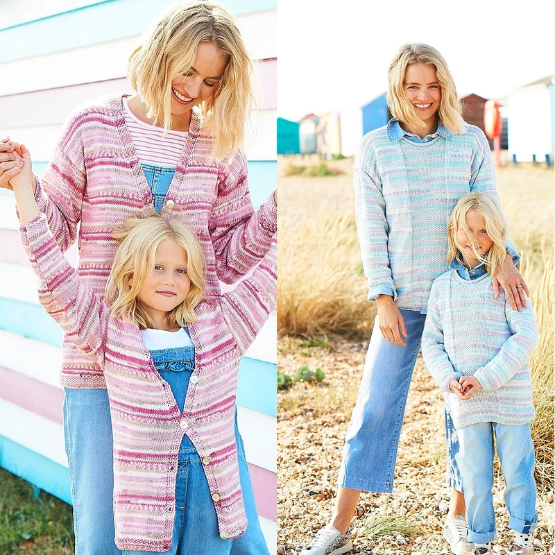 Strickanleitung Stylecraft You & Me DK Nr. 9821 Pullover und Jacke