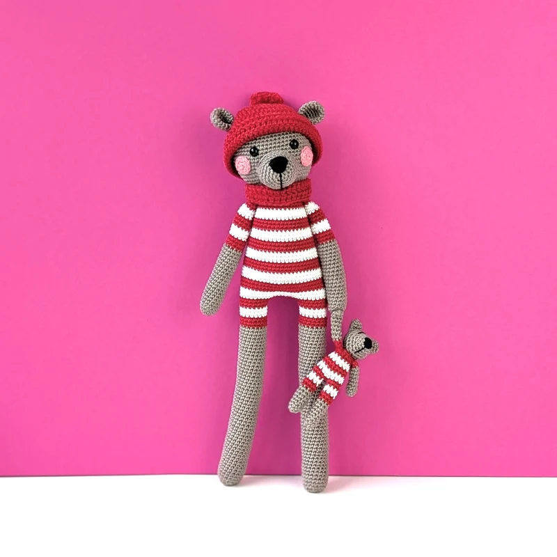 Häkelpaket „Brauner Bär Bo“ – Mrs. Milly